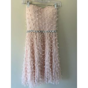 Blush Pink Strapless Grad/Formal Dress with Jewelled Belt